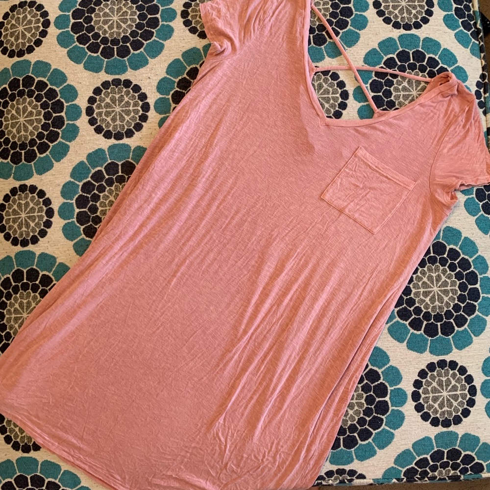 American Eagle mauve t-shirt material swing dress
